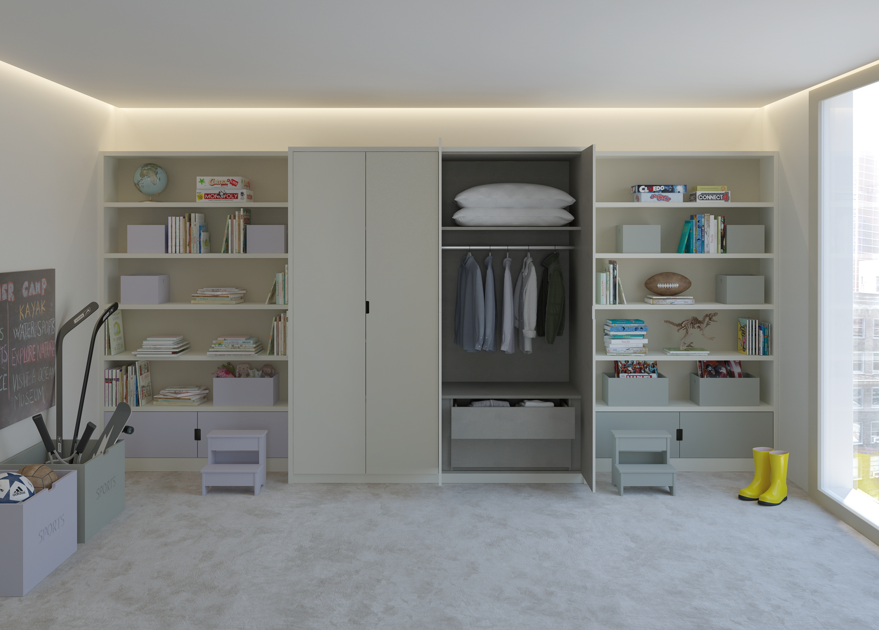 4 Door Double Wardrobe