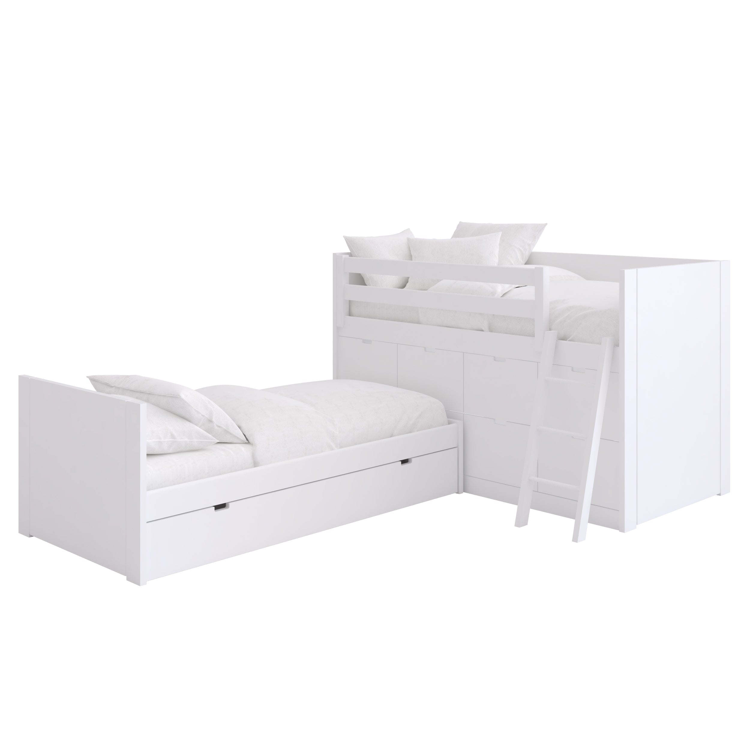 XL Blockbetten in L-Form