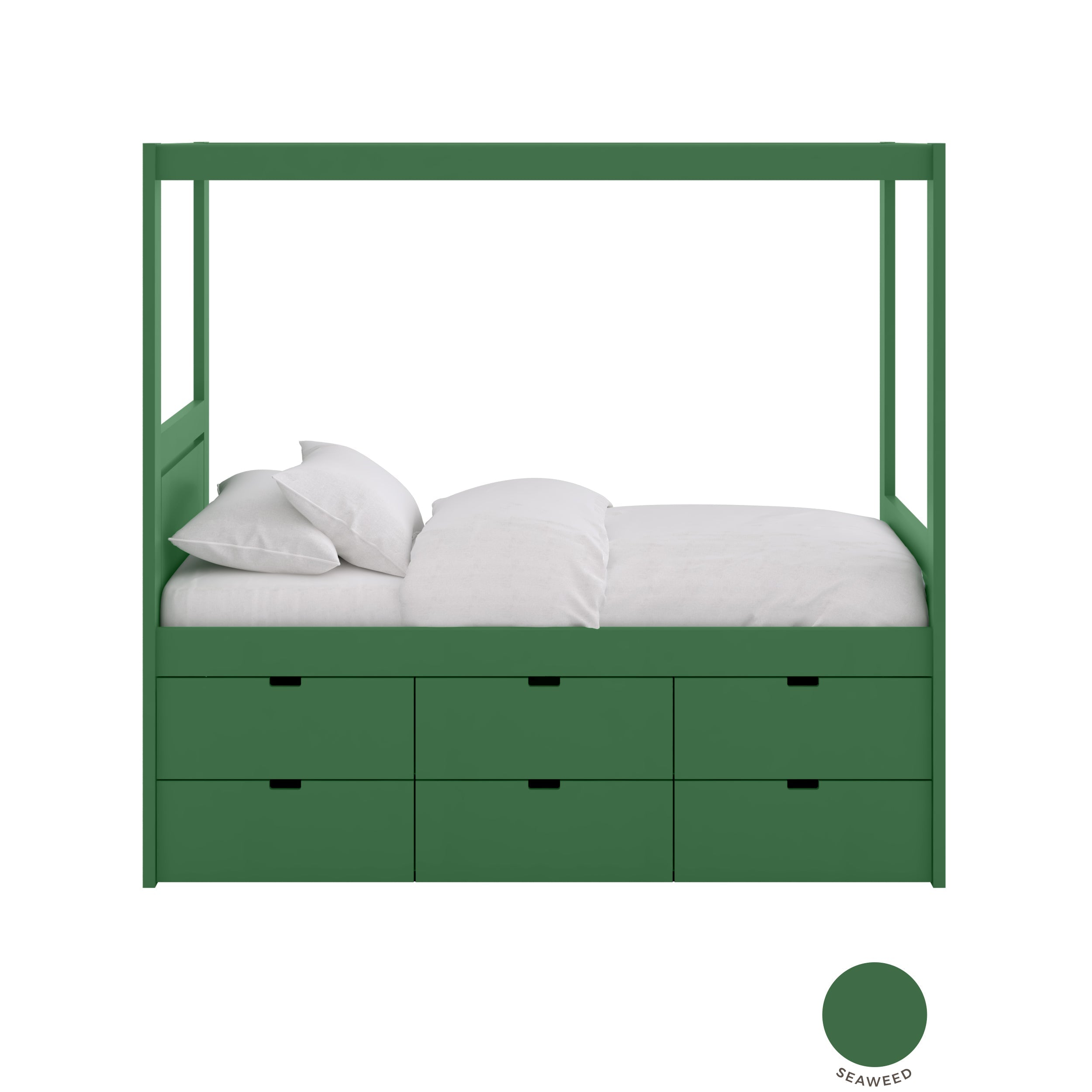 Blockbett mit Ausziehbett und 3 Schubladen