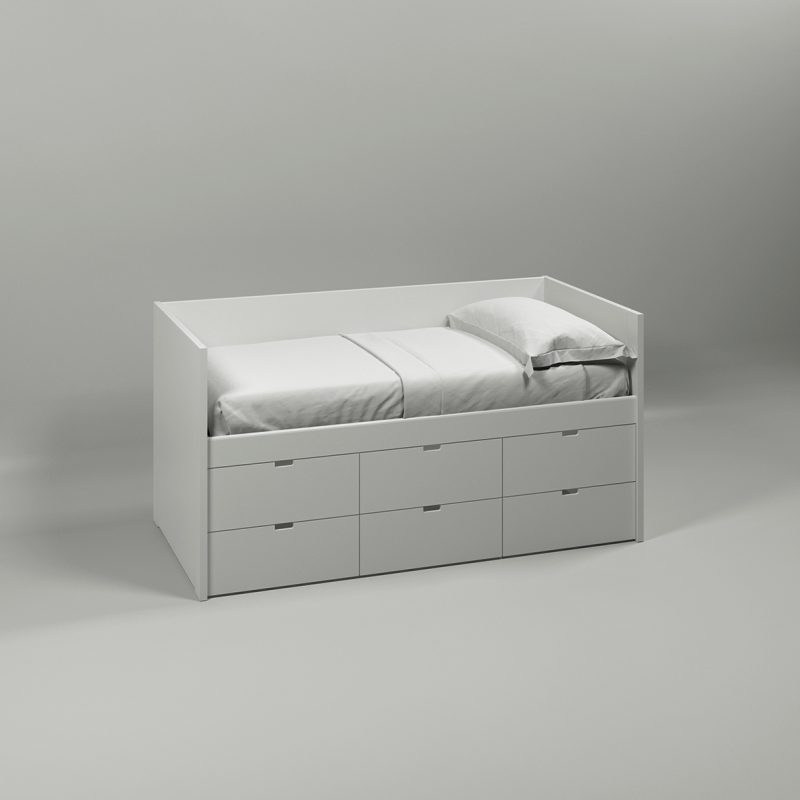 Blockbett mit 6 Schubladen